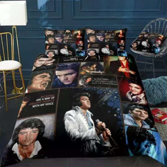 Elvis Presley Music Gift Idea, Elvis Presley Lovers Bedding Set