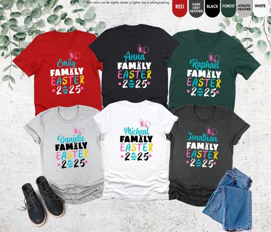 Easter Family Shirts, Family Easter 2025 Shirt,Matching Easter Shirts,Happy Easter Shirt,Easter Matching Tee,Easter Family Gifts,Bunny Shirt