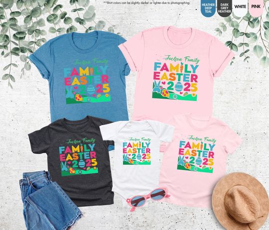 Easter Family 2025 Custom Shirt, Family Easter Gift, Matching Family, Easter Day Tee, Happy Easter Gift, Easter Egg,Easter Bunny,Hunting Day