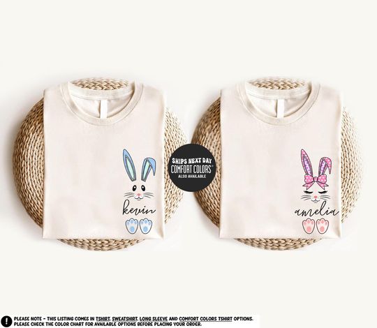 Custom Easter Family Shirts Easter Bunny Family Matching Easter Kids Shirt Easter Custom Tee Easter Bunny Shirt