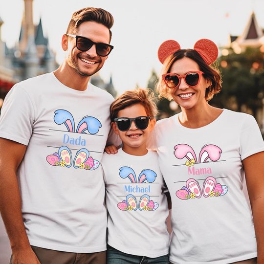 Easter Family Matching Shirt, Happy Easter Custom Shirt, Easter Family Trip Shirt, Kids Easter Tee,Personalized Easter Shirt,Bunny Lover Tee