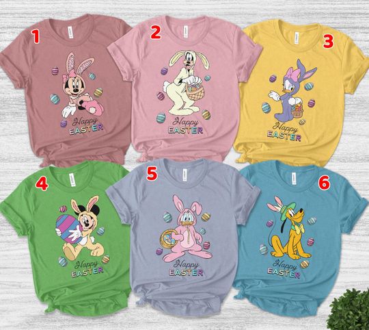 Disney Easter Shirt, Mickey And Friend Easter Shirt, Happy Easter Day Shirt, Disney Characters Shirt, Disney Family Shirt