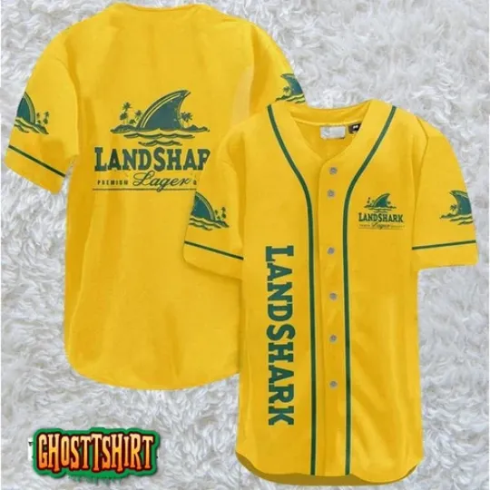 Yellow Landshark Lager Baseball Jerseys