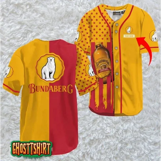 Personalized Bundaberg Rum American Flag Baseball Jerseys