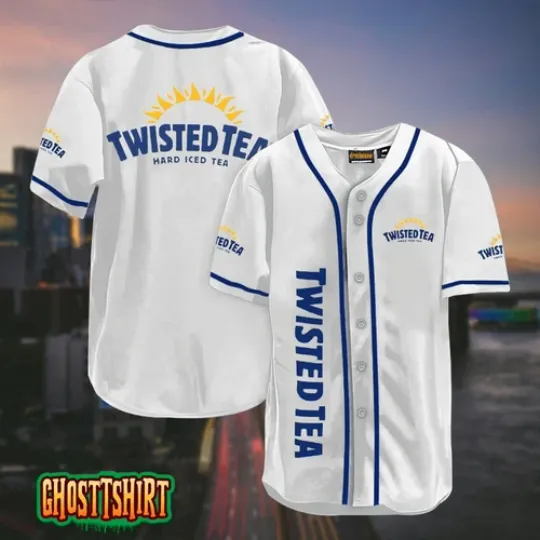 Twisted Tea White Baseball Jersey