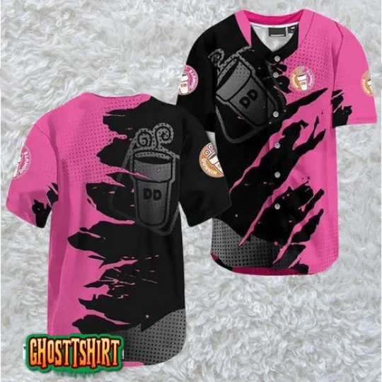 Dunkin Donuts Metal Crack Pattern Baseball Jerseys