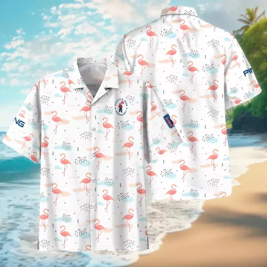Golf Flamingo Pattern 124th US Open Pinehurst Ping Oversized Hawaiian Shirt