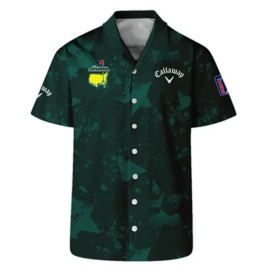 Dark Green Grunge Stars Pattern Golf Masters Tournament Callaway Hawaiian Shirt