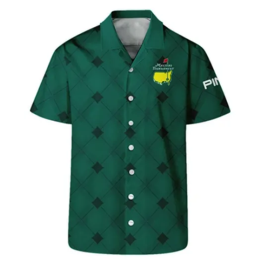 Golf Masters Tournament Green Argyle Pattern Ping Hawaiian Shirt