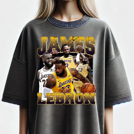 Retro 90s Lebron James Bootleg Tshirt Design,  King James Graphic Tee, Basketball Sublimation, Basketball DTF Transfer.