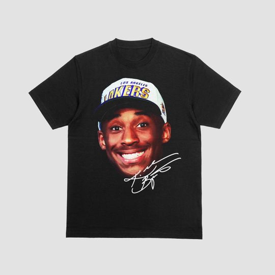 KOBE ROOKIE t-shirt vintage rap tee hip hop bootleg style black mamba basket ball merch big face graphic