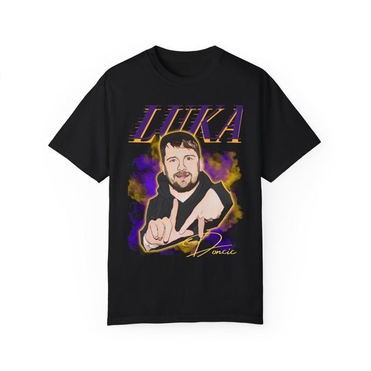 Luka Doncic - LA Sign - Lakers Unisex Garment-Dyed T-shirt