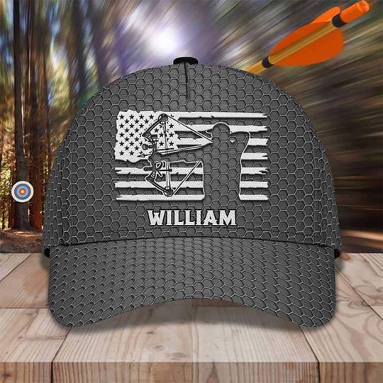 Personalized Archery Baseball Cap for Man, Archery Hat for Husband, Archery Hat for Him, Cap for Archers, Father's Day Gifts