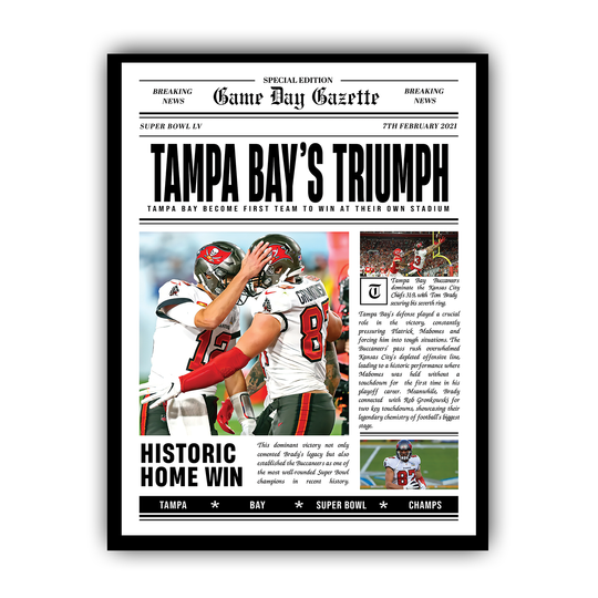 Tampa Bay Buccaneers 2021, football, Super Bowl LV, Champions Poster