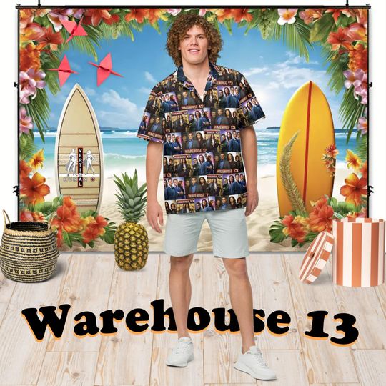 Warehouse 13 - Hawaiian Aloha Shirt Short Sleeve - All Seasons Posters - Gift Idea, Vintage Style, Men's Women's Kids Fashion