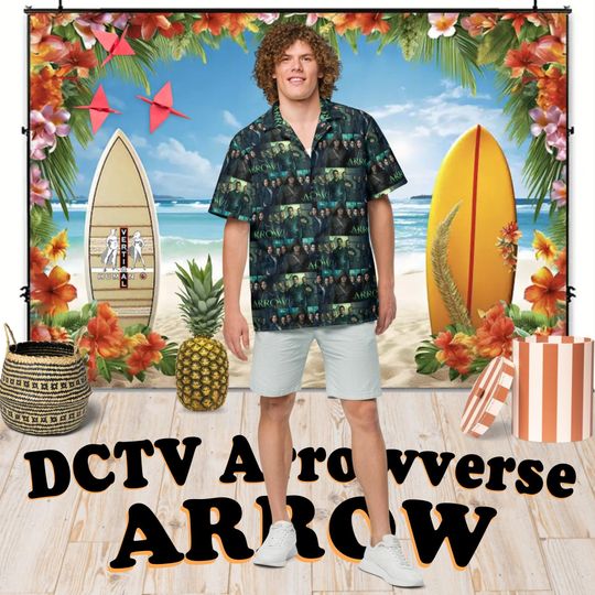 Arrow (DCTV) - Hawaiian Shirt Aloha Short Sleeve - All Seasons Posters - Gift Idea, Vintage Style, Men's Women's Kids Fashion