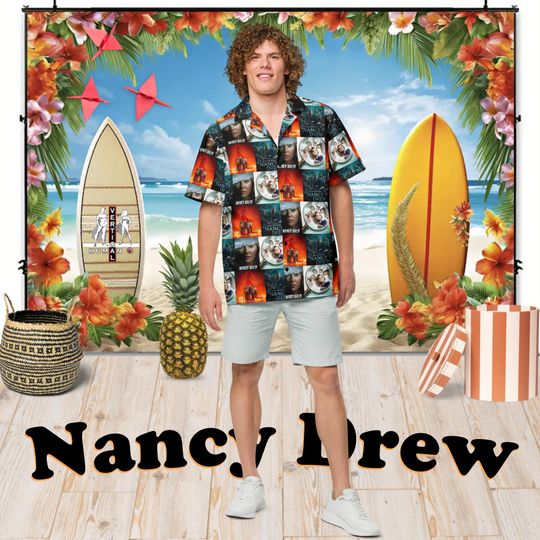 Nancy Drew - Hawaiian Aloha Shirt Short Sleeve - All Seasons Posters - Gift Idea, Vintage Style, Men's Women's Kids' Fashion