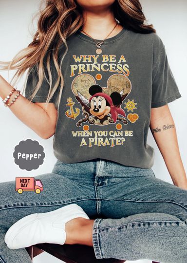 Minnie Mouse Disney Pirates Shirts, Why Be a Princess When You Can Be A Pirates Shirt, Disney Cruise Shirt, Pirates Girl Shirt, Pirates Tee