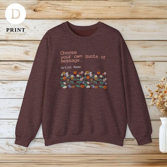 Surprise Song Piano Theme Custom Text Sweatshirt, Flower Design Personalized Sweatshirt - Cozy Tribute for Fans