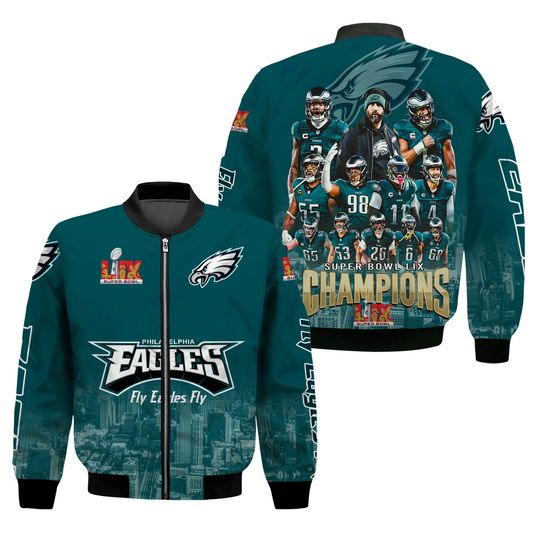 Philadelphia Eagles 2025 Super Bowl LIX Champions Bomber Jacket