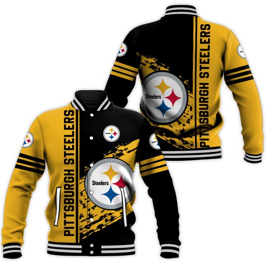 Pittsburgh Steeler Mens Baseball Jacket, Gift For Football Lover