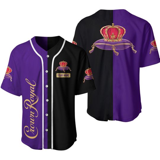 Custom Name Multicolor Crown Royal Jersey Shirt,Baseball Jersey, Crown Royal Baseball Shirt