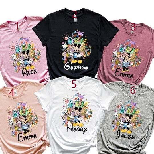 Custom Name Disney Epcot Shirt, Disney Epcot 2025 Shirt,  Disney Trip Family Shirt, Disney Epcot Matching 2025 Shirt, Epcot Disneyworld Tee