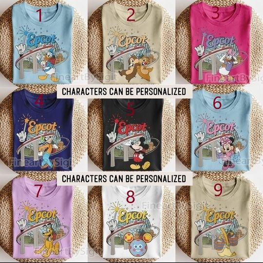Epcot Mickey And Friends Shirt, Disney Epcot Matching Shirt, Disney Epcot Shirt, Disney Group Trip Shirt, Epcot Disneyworld Shirt