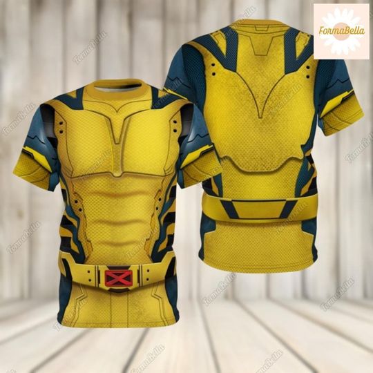 Halloween Wolverine Costume Shirt, Deadpool X Wolverine Cosplay, James Howlett Costume, Superhero Cosplay Outfit, Hero Cartoon Tee