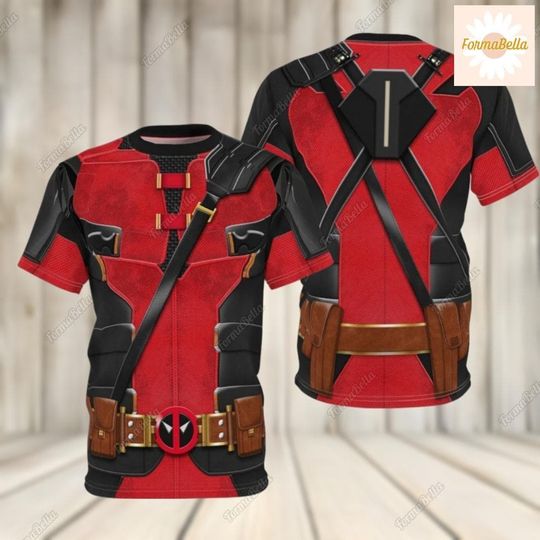 Marvel Deadpool Costume Shirt, Deadpool Outfits Cosplay, Costumes Gifts For Mens Womens Adults, Wolverine 3D Costume Tee, Hero Costume