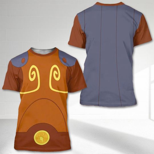 Greek God Costume Cosplay 3D Shirt, Strength God Adventure Halloween Costume Shirt, Funny Cartoon All Over Print 3D Group Matching Tee