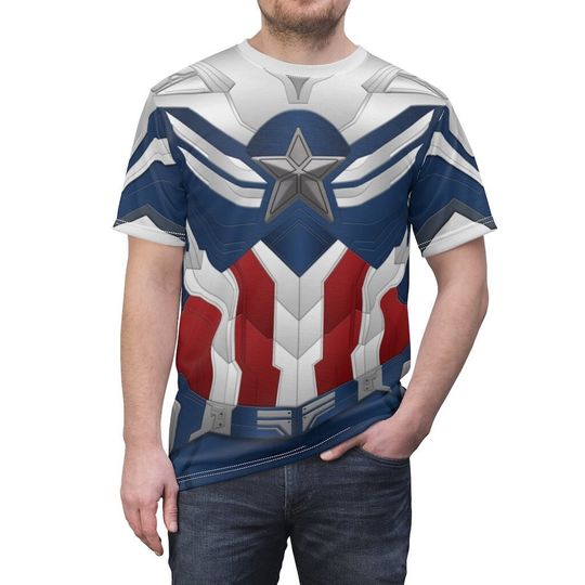 Captain America Falcon Shirt, The Falcon and the Winter Soldier, Sam Wilson, Captain America Cosplay, Marvel TV Series, Disney Costume Shirt