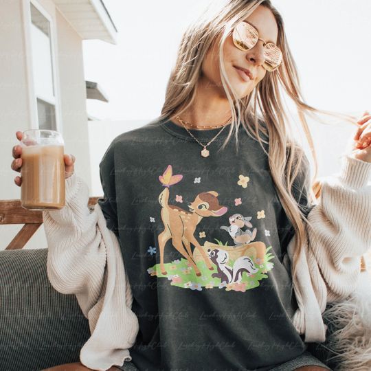 Disney Thumper Flower Retro Easter Shirt, Disney Bambi Easter Shirt, Best Day Ever, Easter Bunny Shirt, Disney Easter Egg Shirt, MYA782