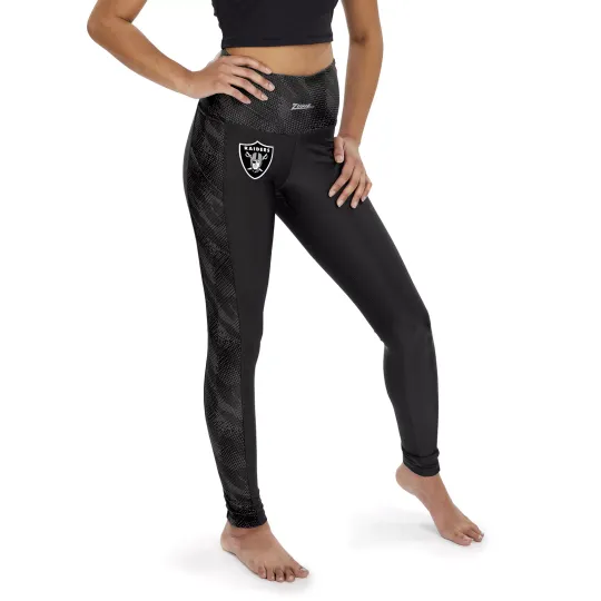 Zubaz football Women's Las Vegas Raiders Elevated Viper Accent Leggings