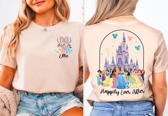 Disney Princess Shirt, Custom Princess Shirt,  Disneyland Girls Trip Tee, Disney Castle Princess Shirt, Princess Aurora Shirt, Belle Shirt