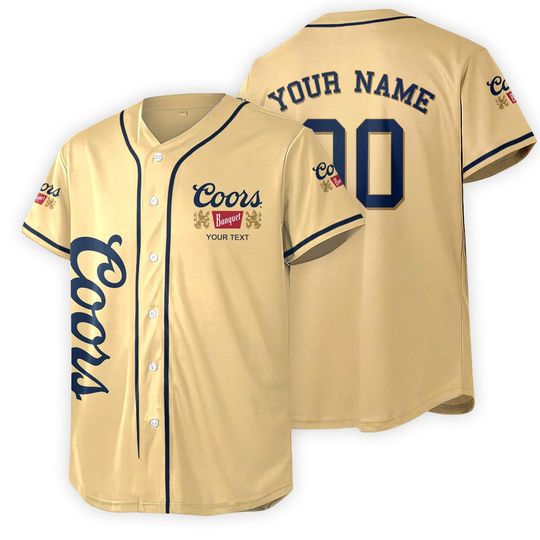 3D Printed C Light Beer Personalized Name Baseball Jersey Custom Number Short Sleeves Button Down Alcohol Uniform Sport Shirt for Men Women