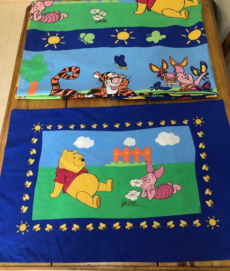 Vintage Winnie the Pooh Single Duvet Cover and Pillowcase