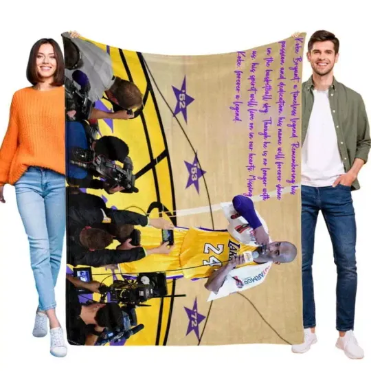 Kobe Bryant Throw Blanket For Kids Boys Girls Bed Couch Gifts