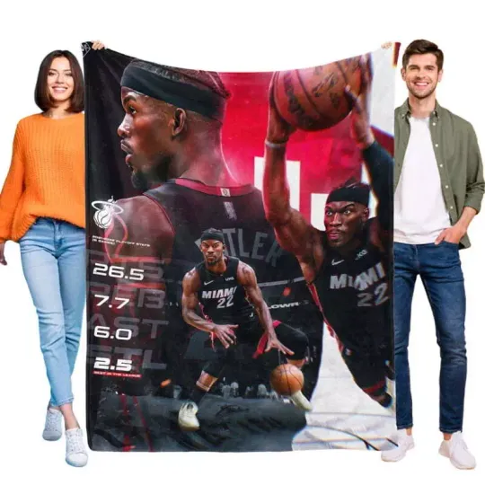 Jimmy Butler Throw Blanket For Kids Boys Girls Bed Couch Birthday Gifts