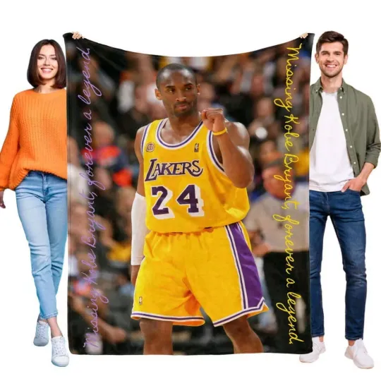 Kobe Bryant Throw Blanket For Men Women Kids Boys Girls Bed Couch Flnnel Gifts