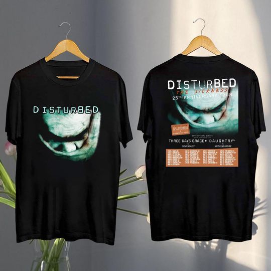 Disturbed 2025 Tour Shirt, Disturbed The Sickness 25th Anniversary Tour 2025 Merch Shirt, Disturbed Band Merch Shirt, Disturbed Fan Shirt