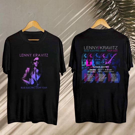 Lenny Kravitz Blue Electric Light Tour Tee, 2025 Lenny Kravitz Blue Electric Light Tour Shirt, Lenny Kravitz Concert, Lenny Kravitz Fan Gift