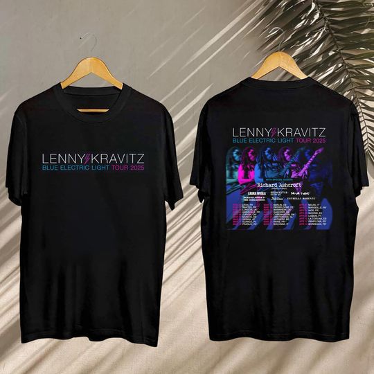 Lenny Kravitz 2025 Concert Shirt, Lenny Kravitz Blue Electric Light Tour 2025 Tee, Lenny Kravitz Tshirt, Lenny Kravitz Gift, Lenny Kravitz