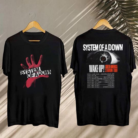 Vintage SYSTEM OF DOWN Fan Shirt, SYSTEM OF DOWN South America Stadium Tour Shirt, SYSTEM OF DOWN Tour Gift, SYSTEM OF DOWN Merch