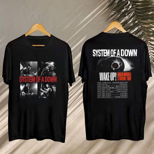SYSTEM OF DOWN Tour 2025 Fan Shirt, SYSTEM OF DOWN South America Stadium Tour Shirt, SYSTEM OF DOWN Tour Gift, SYSTEM OF DOWN Merch
