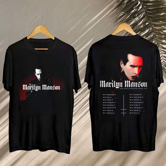 Marilyn Manson North American Spring Tour 2025 Tee, Marilyn Manson Fan Shirt, Marilyn Manson Fan Gift, Marilyn Manson Spring Tour 2025 Merch