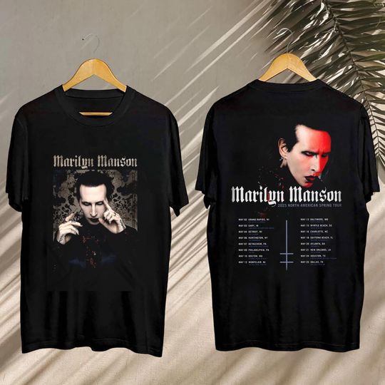 Marilyn Manson Fan Gift, Marilyn Manson Spring Tour 2025 Merch, 2025 Marilyn Manson North American Spring Tour Tee, Marilyn Manson Fan Shirt