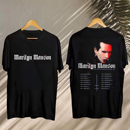 Marilyn Manson Spring Tour 2025 Merch, 2025 Marilyn Manson North American Spring Tour Tee, Marilyn Manson Fan Gift, Marilyn Manson Fan Shirt