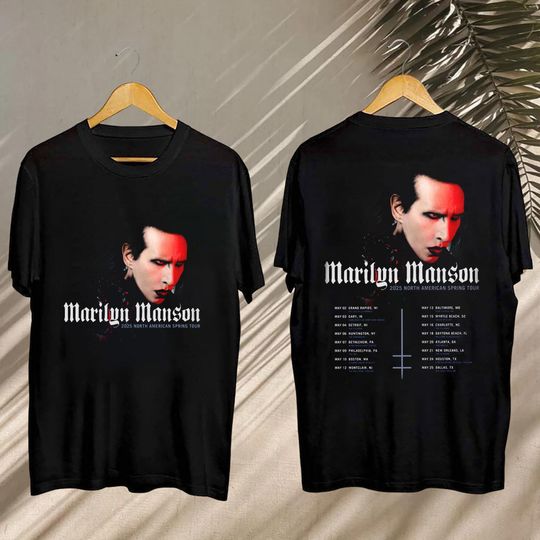 2025 Marilyn Manson North American Spring Tour Tee, Marilyn Manson Spring Tour 2025 Merch, Marilyn Manson Fan Gift, Marilyn Manson Fan Shirt
