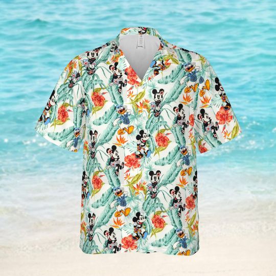 Discover Disney Mickey Shirt, Mickey Mouse Button Up Shirt, Family Hawaiian Shirt, Vacation Hawaii Shirt, Magic Kingdom Shirt, Gift For Fan